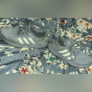 Adidas Women's baby blue and White Athletic Shoes